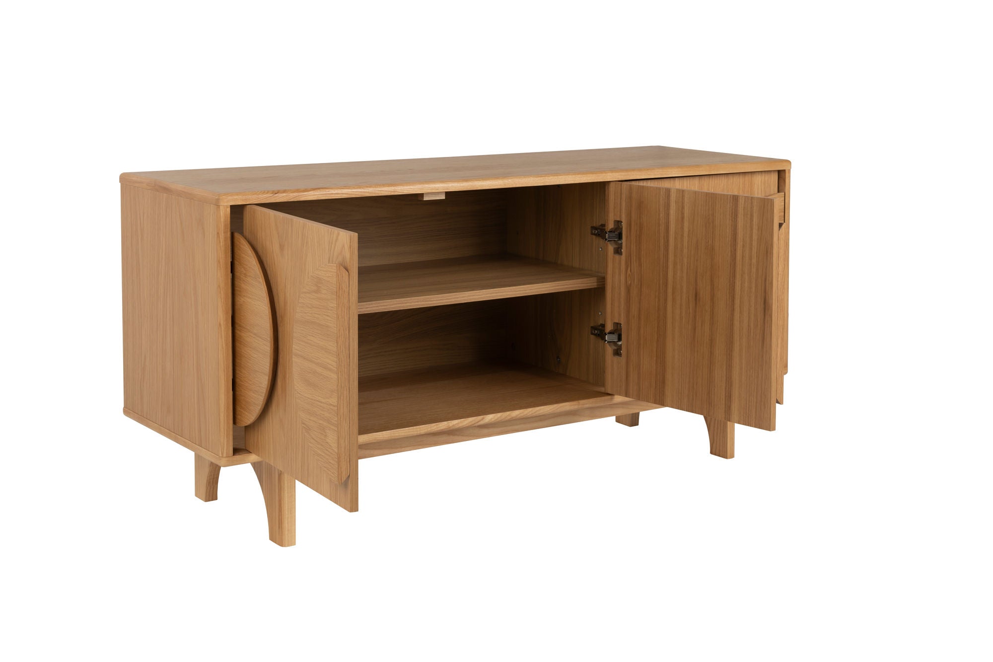 Zuiver Groove Natural Oak Wood Sideboard | 3 Doors
